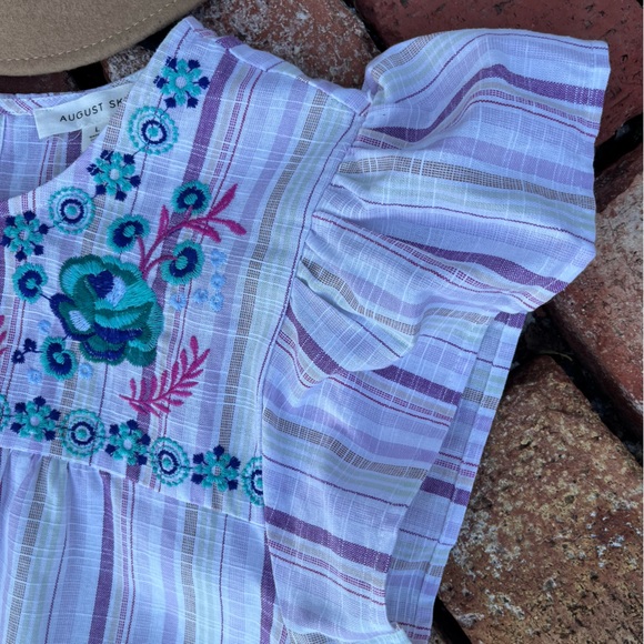 August Sky Floral Embroidered Dress - Picture 5 of 5